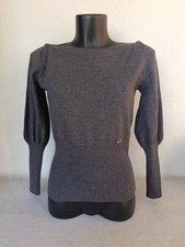 Maglione Donna Luisa Spagnoli 100%  lana grigio antracite taglia M