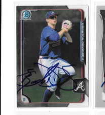 2015 Bowman Chrome Draft BRAXTON DAVIDSON RC AUTO Signed IP COA Braves