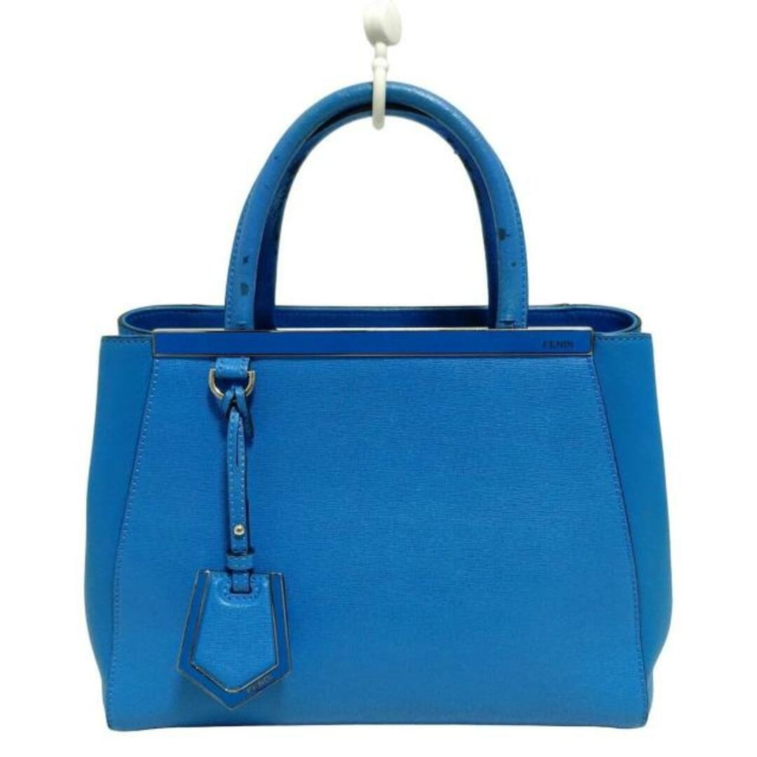 Fendi Petit Toujour 8Bh253 Blue Leather Handbag