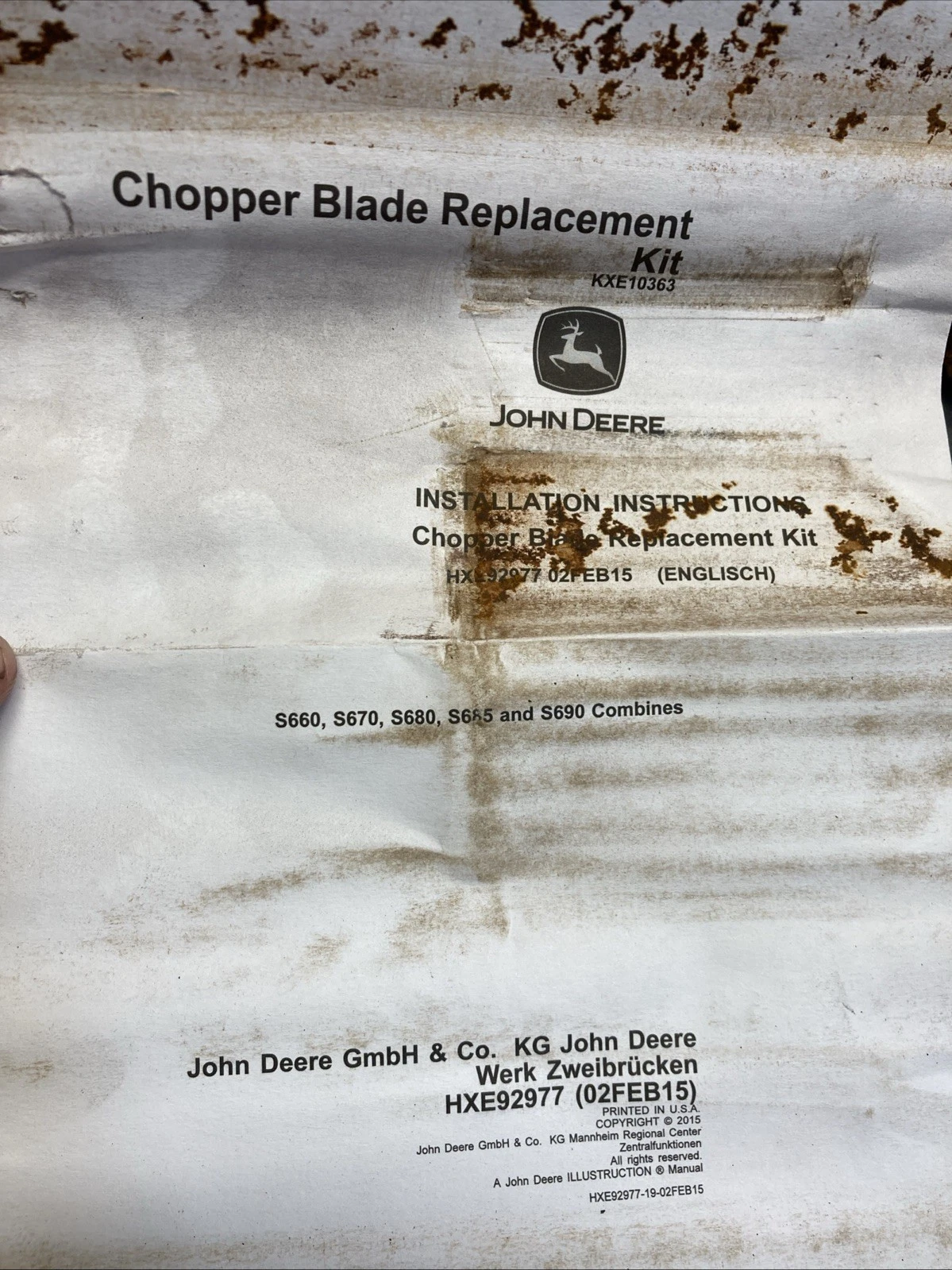 JOHN DEERE KXE10363: Chopper Rotor Serrated Knives
Opens in a new window or tab