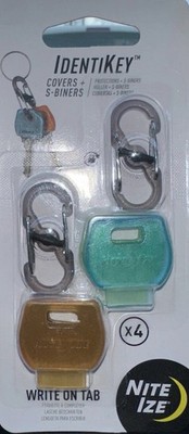 2 SET-FOUR PACK OF IDENTIKEY IDENTIFY COLOR  COVERS + S BINDERS (WRITE ON TAB)