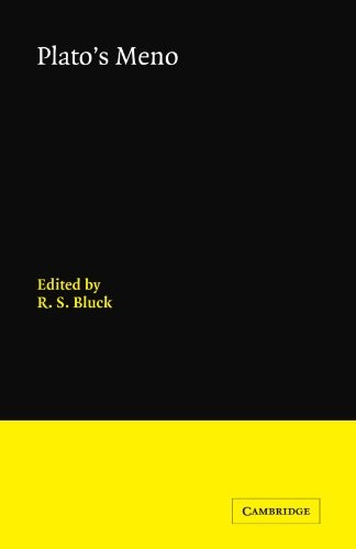 Plato's Meno by Bluck, S.  New 9780521172288 Fast Free Shipping<-