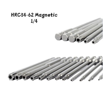 Torx Bit Set T6-T50 Magnetisch mit Stirnloch Schraubendreher Satz 1/4'' Bit