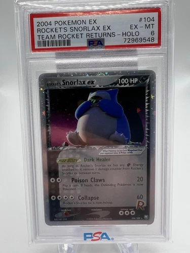 Rocket's Snorlax Ex #104 PSA 6 Pokemon Team Rocket Returns EX-MT English