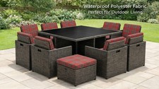 Rattan Garden Furniture Cushion Set Seat Back Replacement Outdoor Sofa Pads