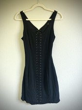 Women's Black Sleeveless Lace-Up V Neck Cut-Out Bodycon Party Dress by GUESS