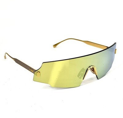 FENDI FF0440S FORCEFUL 0440 Gold Mirrored Wrap Sport Fashion