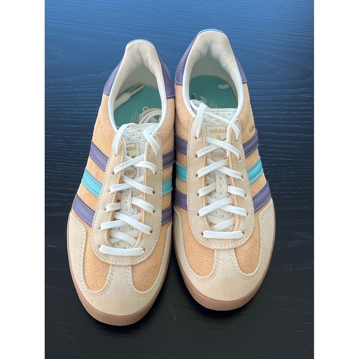 adidas gazelle silver green womens adidas Men's Gazelle MLS LAFC Linen/Gold Ochre, 11.5