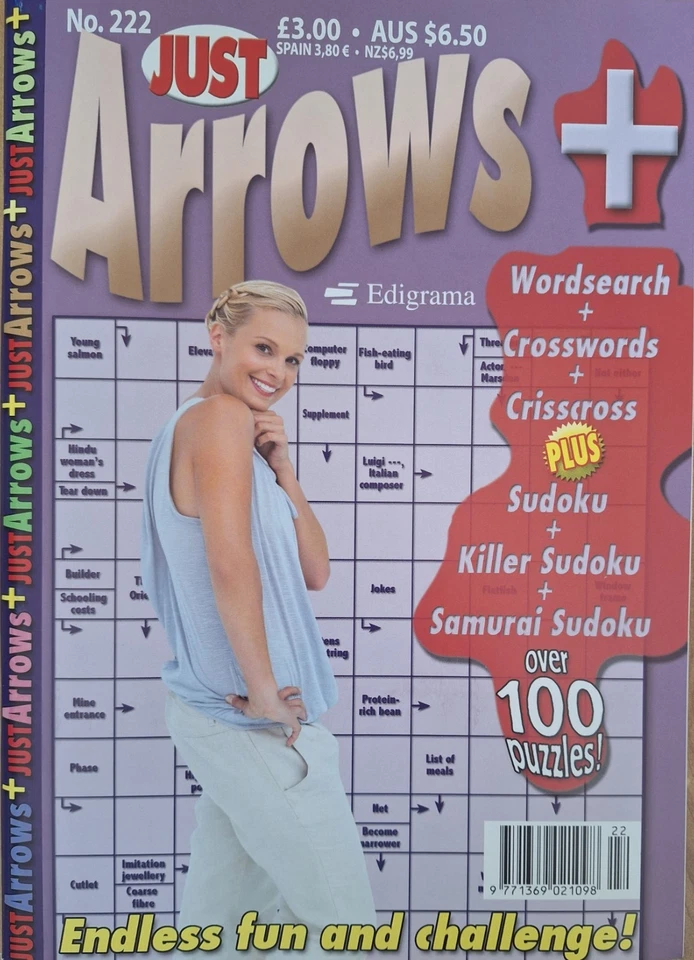 4 x Just Arrows+ Arrow Word Puzzle Books (Issues 221 - 224) over 400 puzzles - Image 3 of 4