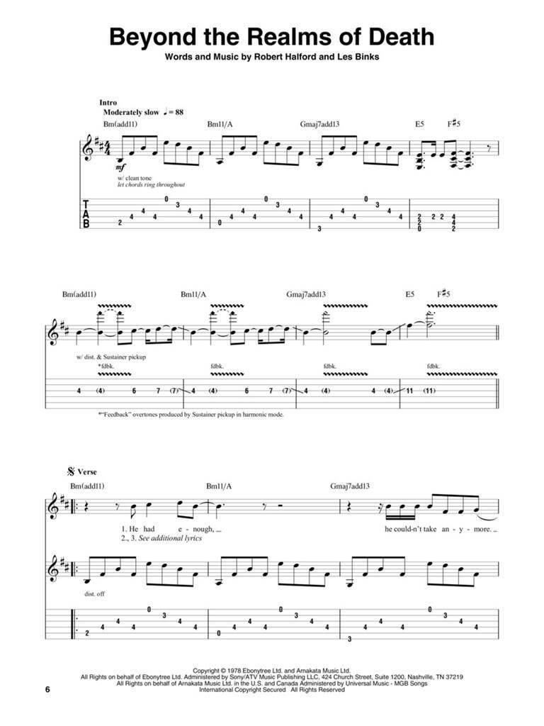 Judas Priest Book and Audio Online Guitar Hal Leonard - Image 3
