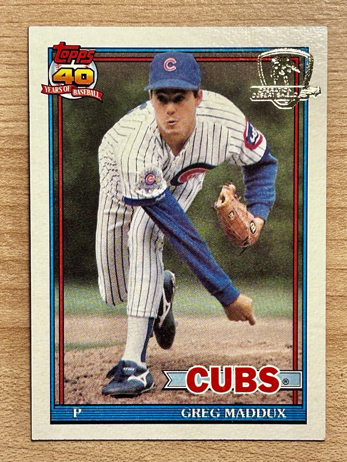 1991 Topps Desert Shield #35 Greg Maddux Chicago Cubs NRMT HOF “Mad Dog”