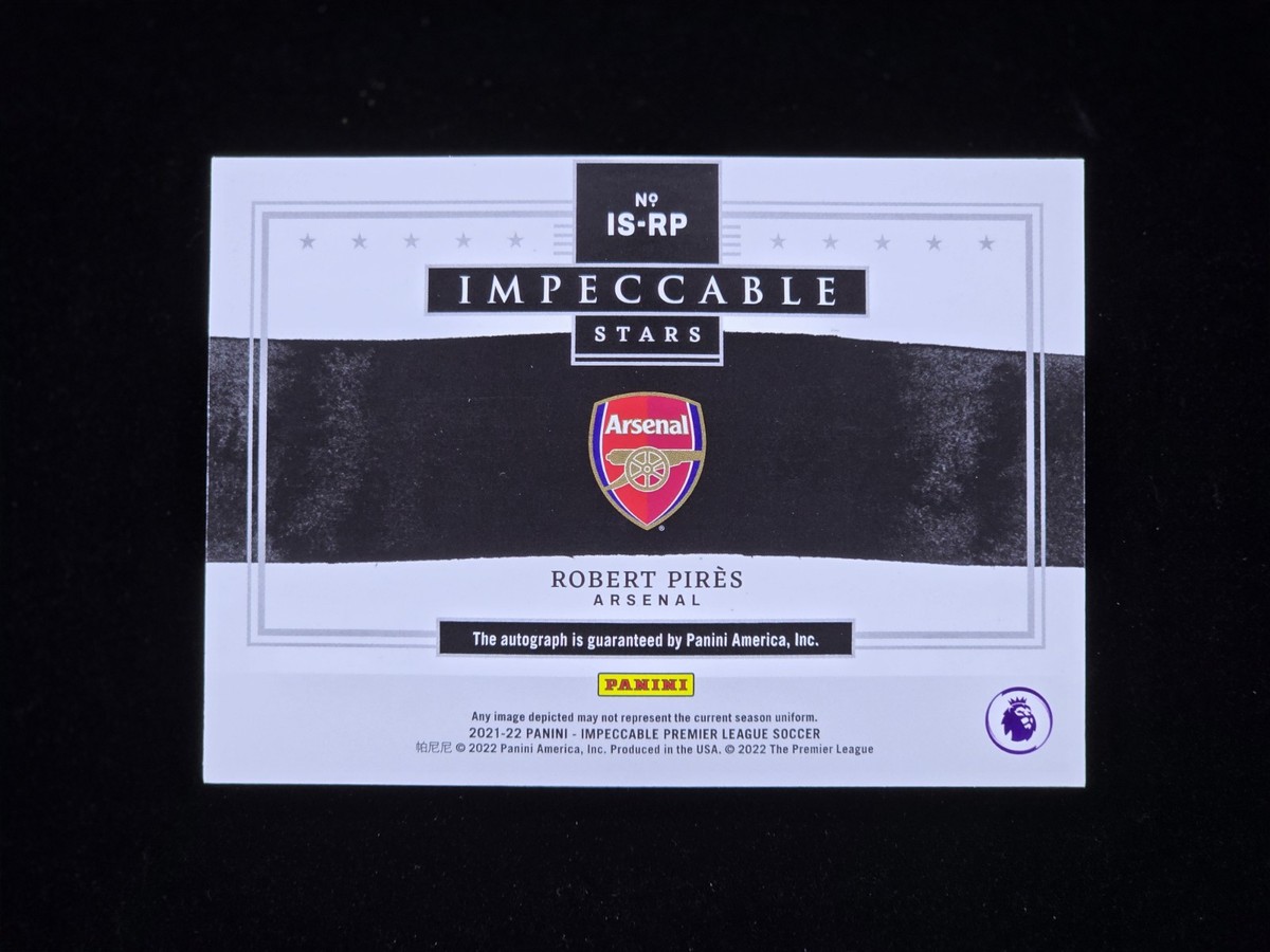 Robert Pires 2021-22 Impeccable Soccer Star Auto 7/99 Jersey