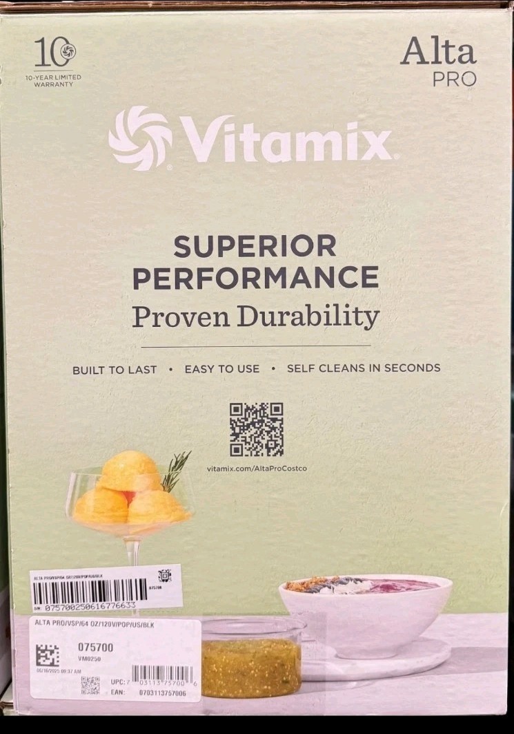 Vitamix Alta Pro Blender 64oz Container Digital Screen Self Cleaning Technology 