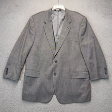 Jos A Bank Signature Blazer Mens 48 Reg Gray Wool 2 Button Lined Sport Coat