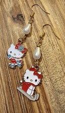 Hello Kitty Winter Dangle Earrings   Hypoallergenic