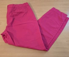 Womens J.Crew Cotton Stretch Cafe Capri Pants in Fuchsia Size 12 57064