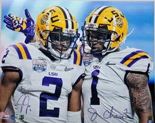 Ja'Marr Chase & Justin Jefferson Signed LSU Tigers 16x20 Photo Beckett Witnessed