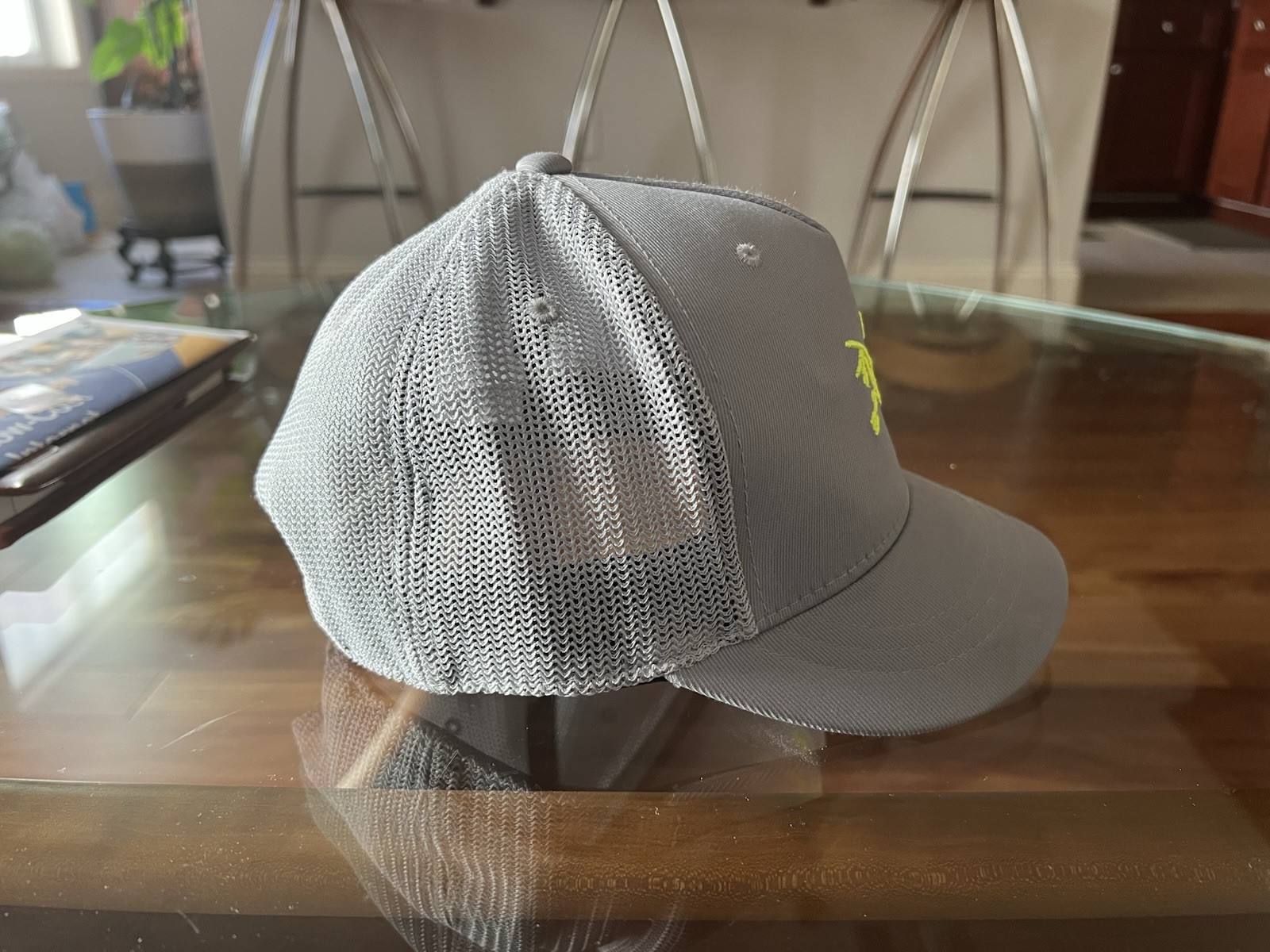 ARC'TERYX Arcteryx RARO Cappello Camionista Tesa Corta Berretto Grigio Pegasus Gen 1