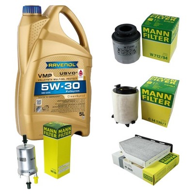 Inspektionspaket 5L 5W-30 für VW Golf VI 1.4 TSI 1.2 Audi A3 Skoda Yeti II