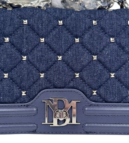 Badgley Mischka Quilted Denim Crossbody Navy Bag NWT (MSRP: $159) - Picture 7 of 12