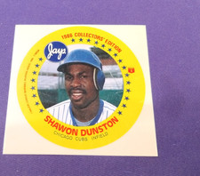 1986 SHAWON DUNSTON SQUARE DISC PROOF JAYS POTATO CHIP UNCUT MSA CREASE 1 EBAY