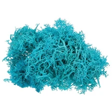 1.8 OZ Fake Moss Preserved Reindeer Moss Artificial Moss Lichen Dark Cyan