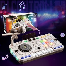 Kids DJ Mixer Toy Interactive Kids DJ Controller for Outdoor Birthday Indoor