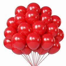 Red Balloons Set, 50 Pcs 12 Inch Red Latex Balloons for Birthday Baby Shower ...