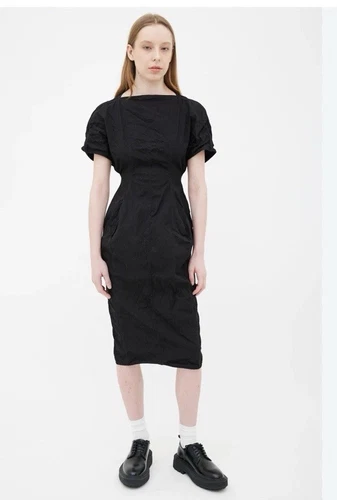 rick owens abito nero a matita collezione passerella S E 2018