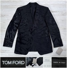  7995 Tom Ford Jacquard Zebra Silk Shawl Lapel Dinner Jacket, 42R 44R 54R Tuxedo