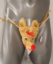 MEN'S VINTAGE FREDERICK'S OF HOLLYWOOD REINDEER THONG ONE SIZE