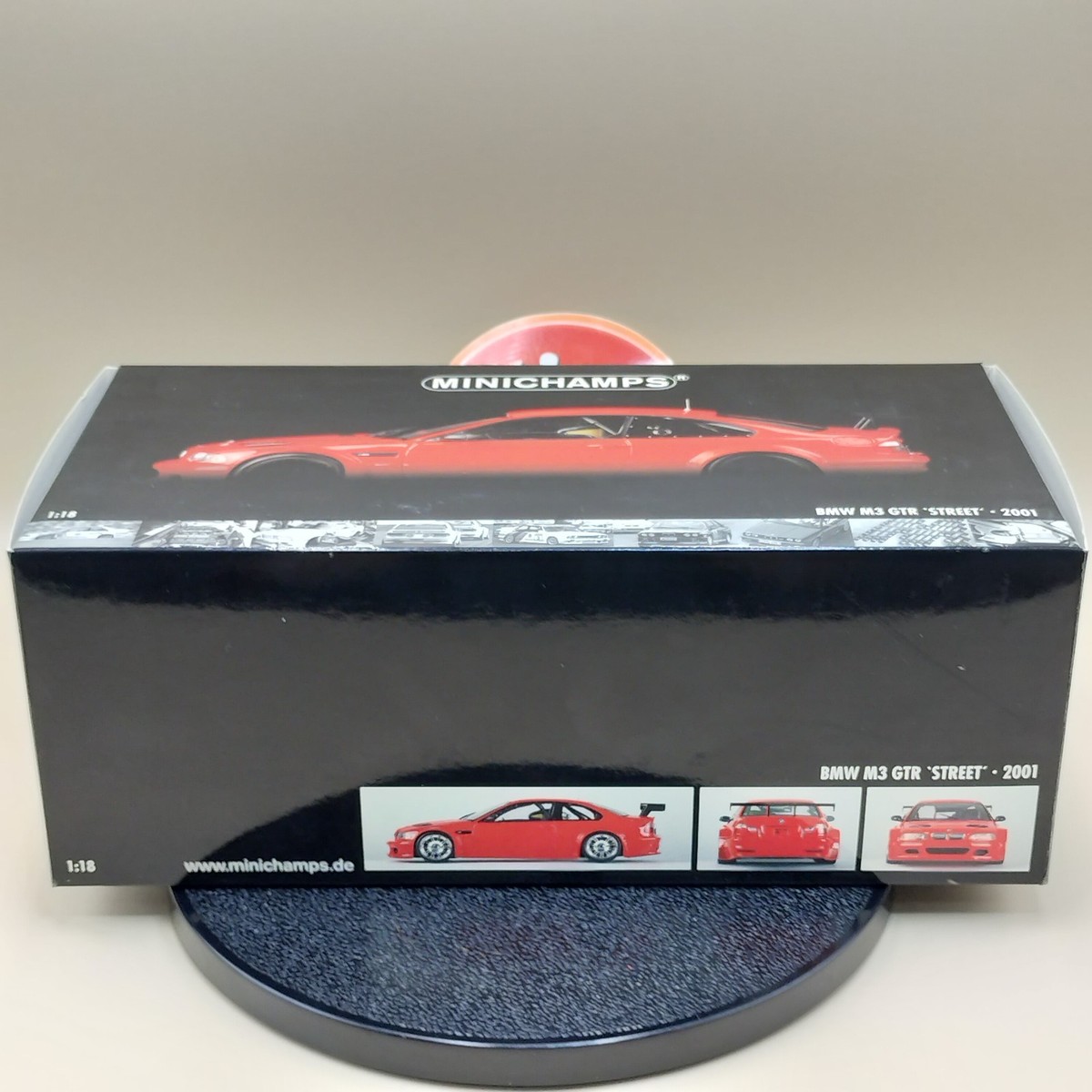 Minichamps 1/18 BMW M3 GTR Street 2001 Diecast 100012101 red | eBay