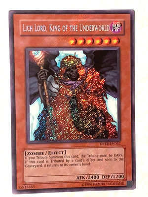 yugioh LICH LORD KING OF THE UNDERWORLD FOTB-EN062 Unl Ed Secret Rare Near Mint