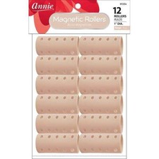 Annie Magnetic Rollers Beige 1 Inch 12 Pack 1354