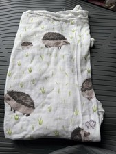 Little Unicorn Bamboo Muslin Swaddle Blanket 44x44 Hedgehog Woodland