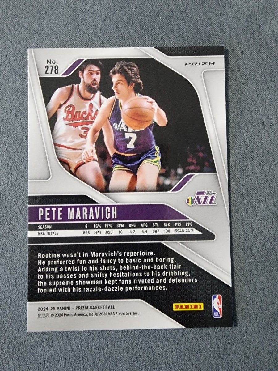 PETE MARAVICH 2024-25 Panini Prizm NBA Silver Prizm Legends #278
