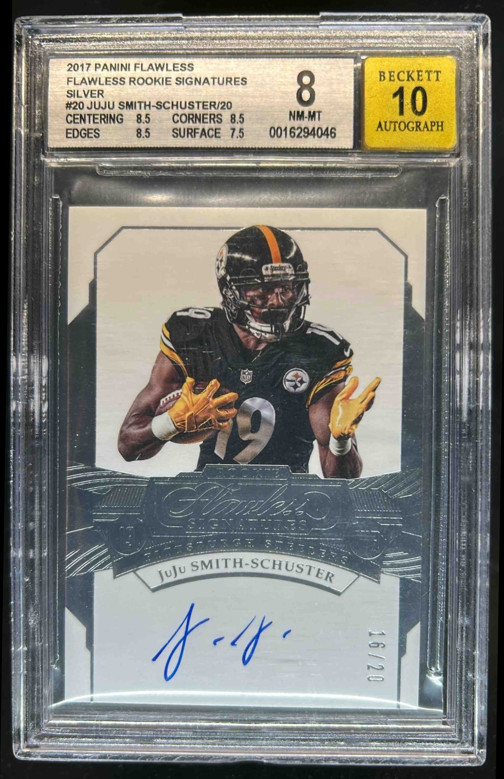 JuJu Smith-Schuster Panini Flawless Rookie Autograph #RAJU Silver