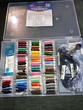 Embroidery Floss Thread 72 Pc Lot Carded Numbered Cross Stitch Plastic Case