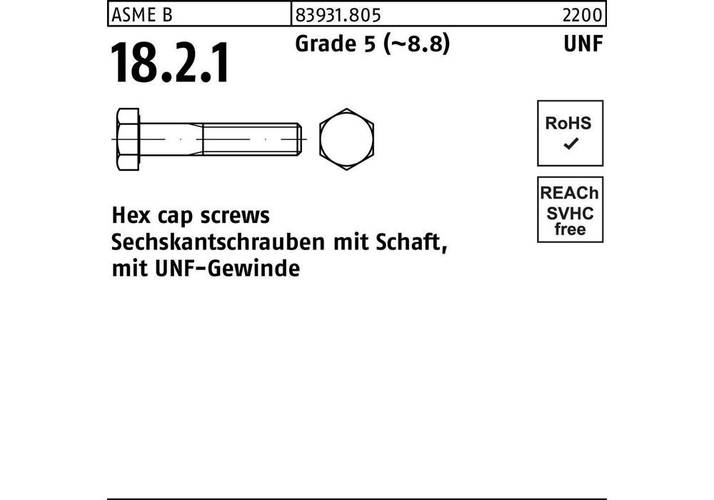 Рейхерный нож для нарезания резьбы R 83931 m.UNF-Gewinde/Schaft 1/2 x 6 Класс 5 (~8,8)