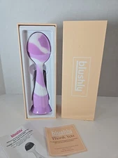 Blushly Brand Silicone Facial Cleansing Brush Purple and White Brand New In Box