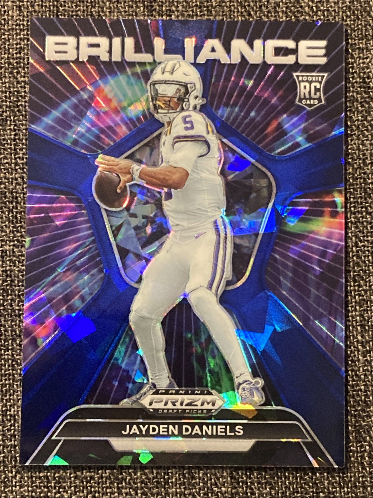 2024 Panini Prizm Draft Picks - Brilliance Jayden Daniels /99 #BR-JD Blue Ice
