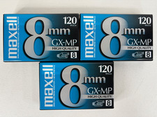 Maxell 8mm GX-MP 120 Camcorder Video Cassette Tapes   Lot of 3   NEW  Sealed