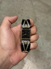 Vintage Seiko Quartz 5Y30-5069 Tank Watch Black Hills Gold Style Band Works