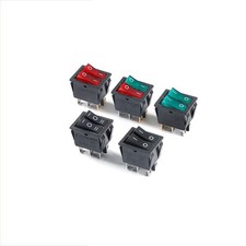 LED Illuminated Rectangular Rocker Switch ON-OFF 4/6 Pin 2/3 Position KCD6