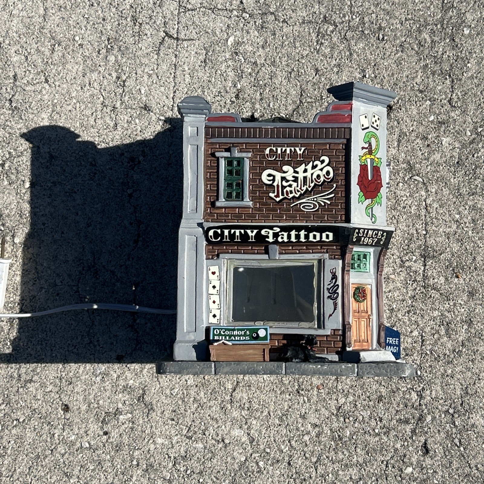 Lemax City Tattoo Lighted Christmas Village 2015 RARE Read Description