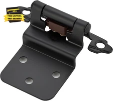 4 Pack (2 Pairs) 3/8 Inch Inset Cabinet Hinges, Self-Closing Face Mount Hinges w