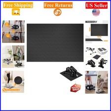 Black Non-Slip Mat for Under Desk Elliptical  Pedal Exerciser, 15.75x19.68in
