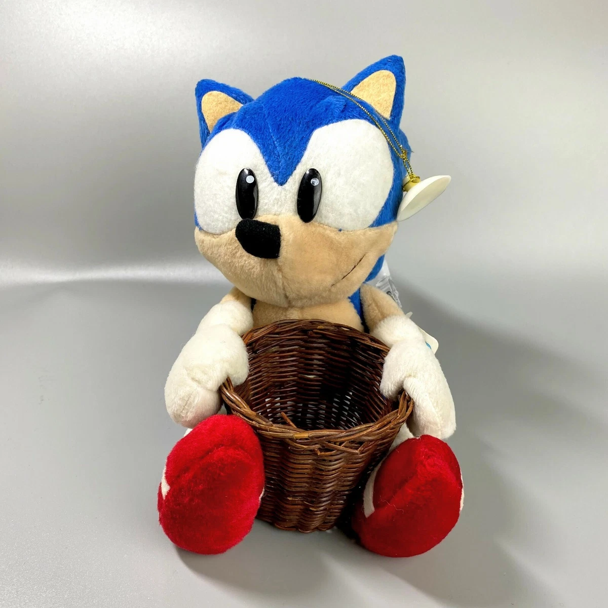 Rare 1996 Sonic the Hedgehog Basket Sonic Plush doll toy SEGA 7