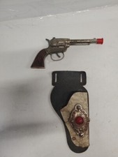 Vintage 7 1/2" Young Buffalo Bill Diecast Cap Gun Rare With Grip Intact holster