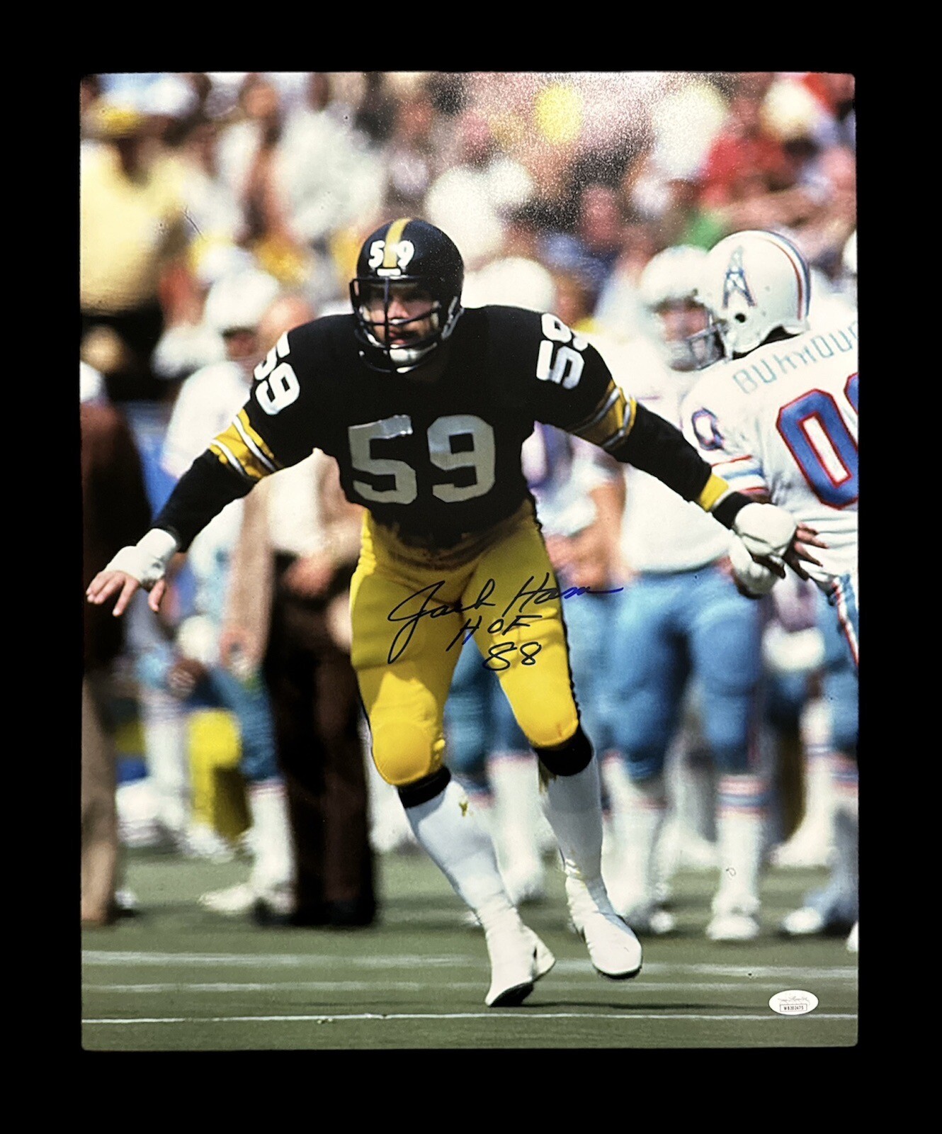 Jack Ham Autographed Signed Pittsburgh Steelers Pittsburg Steelers 16x20 Photo w/ JSA Cert 